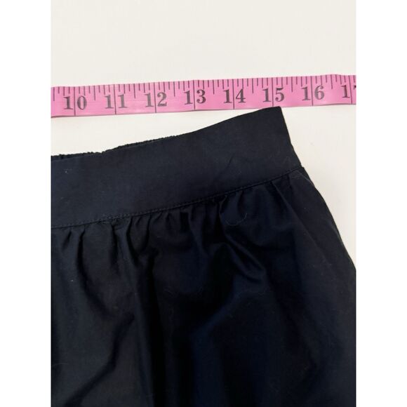 Talbots Embroidered Poplin Skirt Midi Maxi Fit Flare Full Black Pocket Cotton 8 - Picture 7 of 13